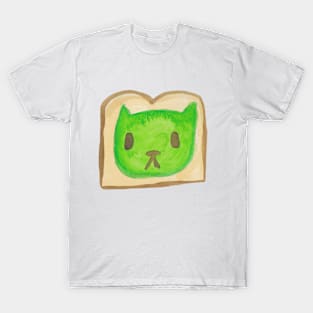 Cat Avocado toast watercolor art T-Shirt
